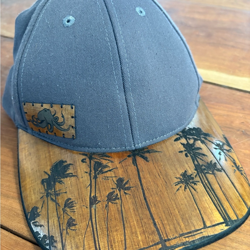 Octopus Koa Wood Patch Hat